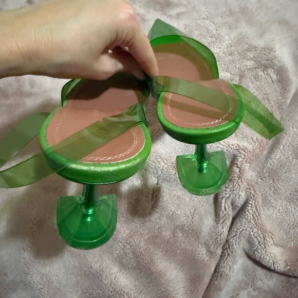 Amina Muaddi Holli Glass PVC slingback pumps - Picture 7 of 12